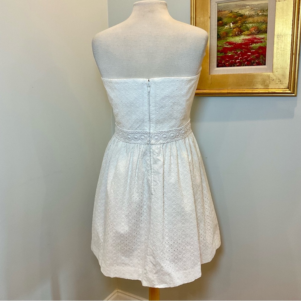 Lilly Pulitzer Marta Dress Resort White Petiteβ Diamond Eyelet - Picture 3 of 8